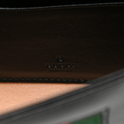 Gucci Textured Calfskin Web Mini Rajah Slim Flap Shoulder Bag Black 6 of 10