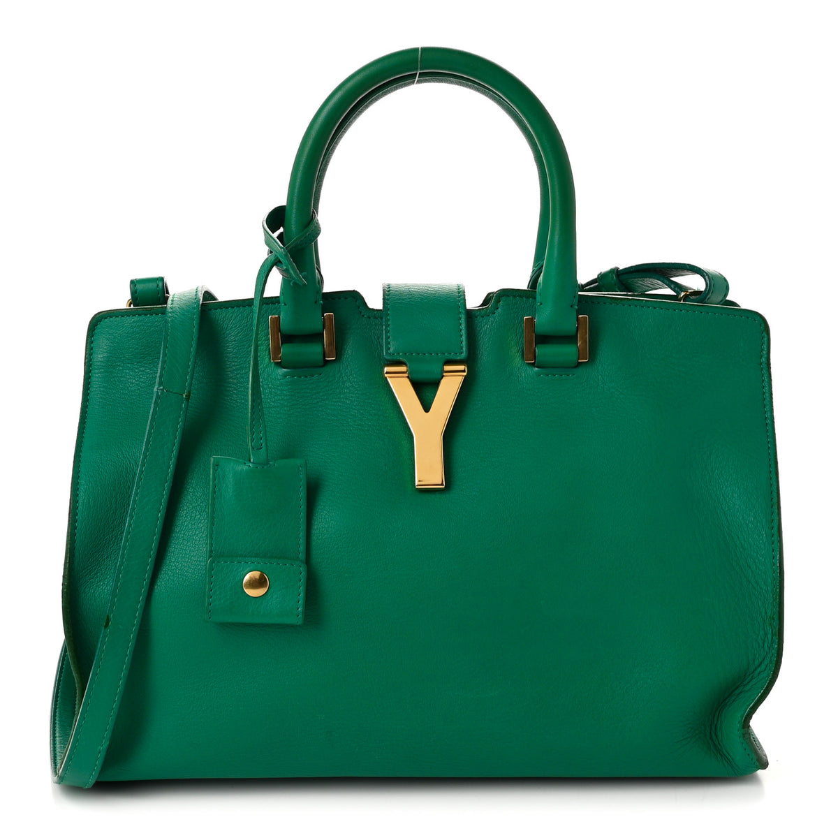 Calfskin Small Classic Y Cabas Green