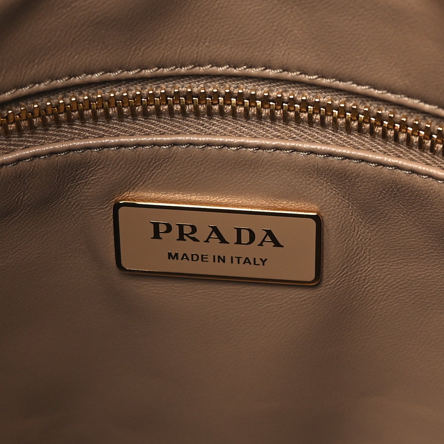 Prada Soft Calfskin Large Aimée Shoulder Bag Travertine 6 of 9