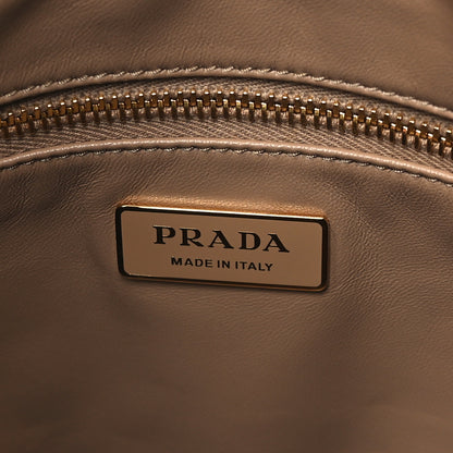 Prada Soft Calfskin Large Aimée Shoulder Bag Travertine 6 of 9
