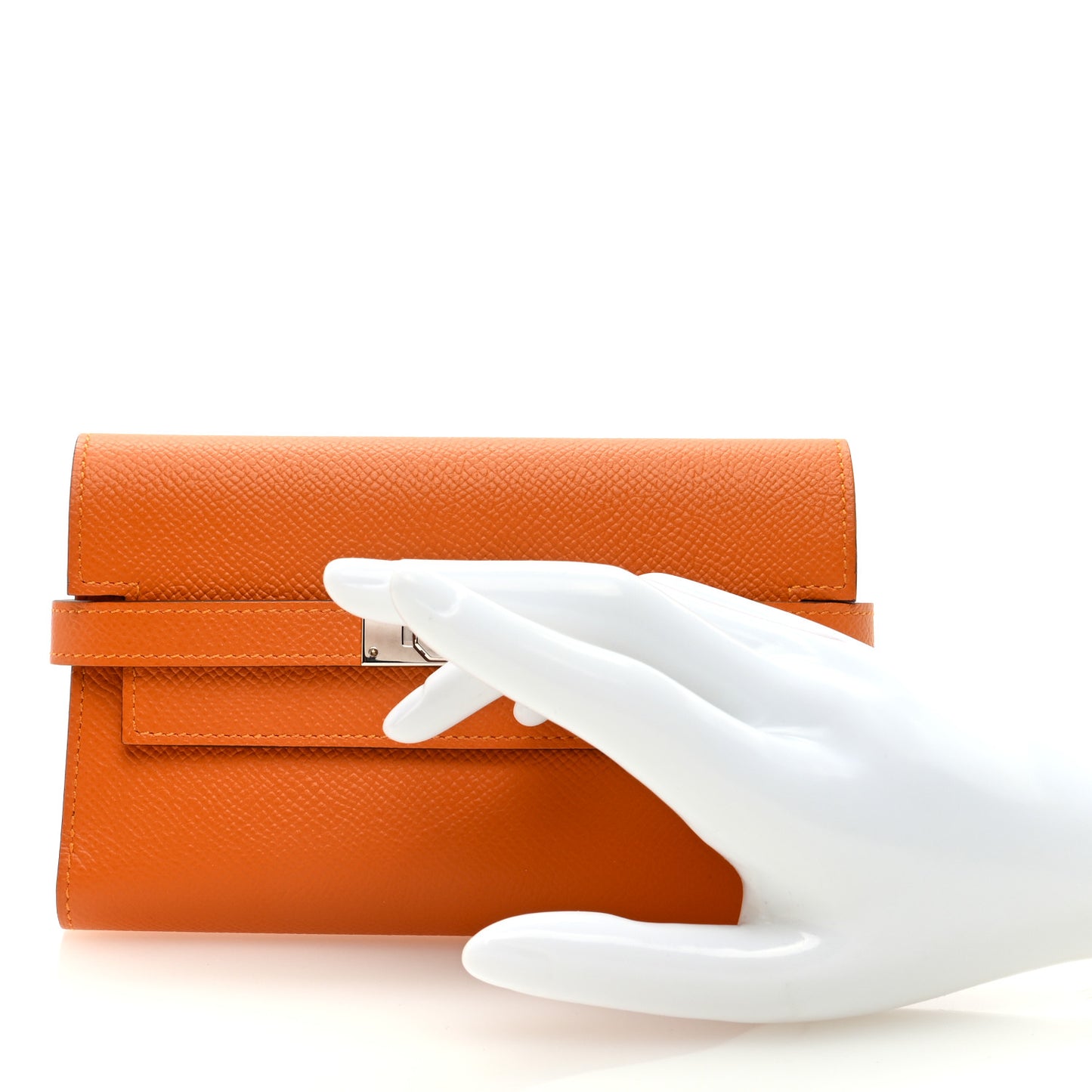Epsom Verso Kelly Medium Wallet Abricot Rose Azalee
