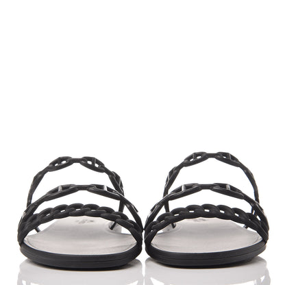 Hermes Rubber Chaine d'Ancre Rivage Sandals 36 Black 3 of 8