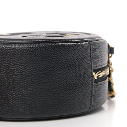 Chanel Caviar Quilted Round Filigree Crossbody Black 10 of 10