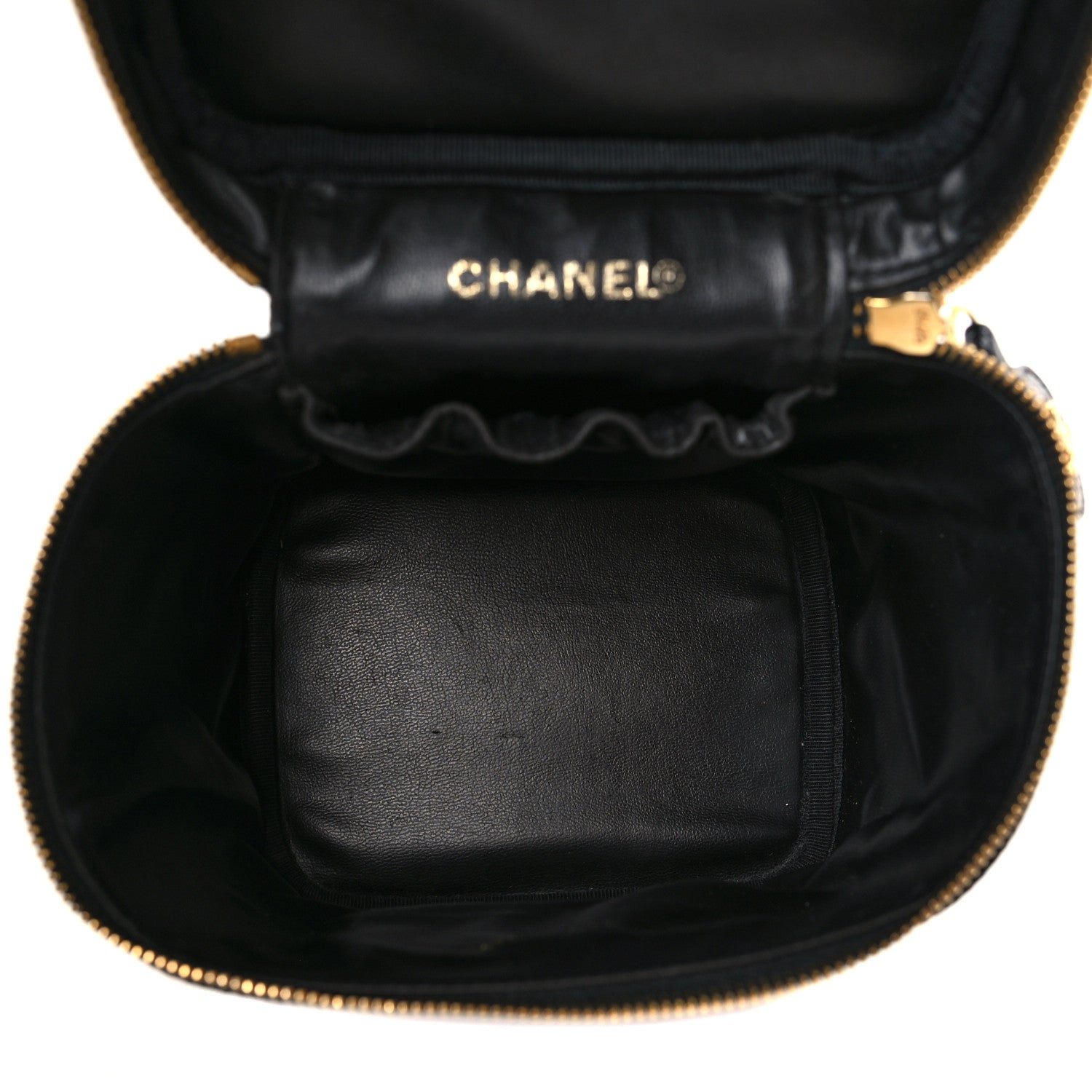 Chanel Caviar Vanity Cosmetic Case Black 5 of 9