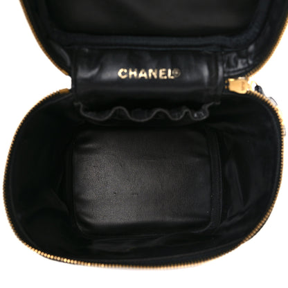 Chanel Caviar Vanity Cosmetic Case Black 5 of 9