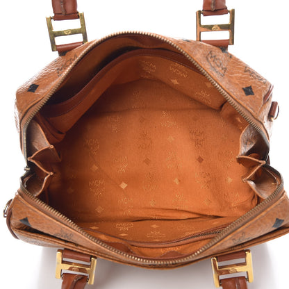 MCM Visetos Essential Boston Bag Cognac 5 of 12