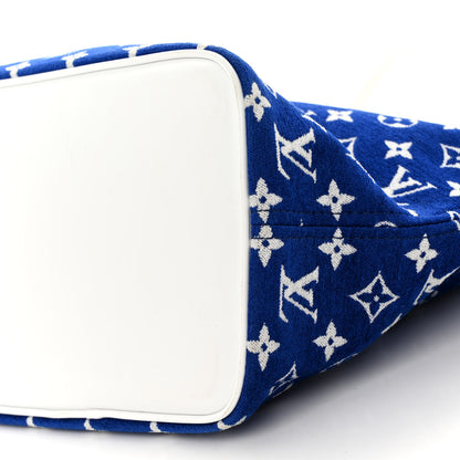 Louis Vuitton Jacquard Velvet Monogram LV Match Neverfull MM Bleu 9 of 9