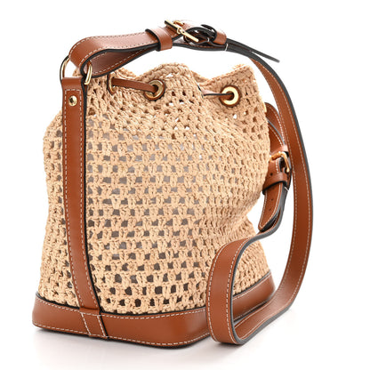 Louis Vuitton Raffia Calfskin Noe BB Natural Tan 3 of 10