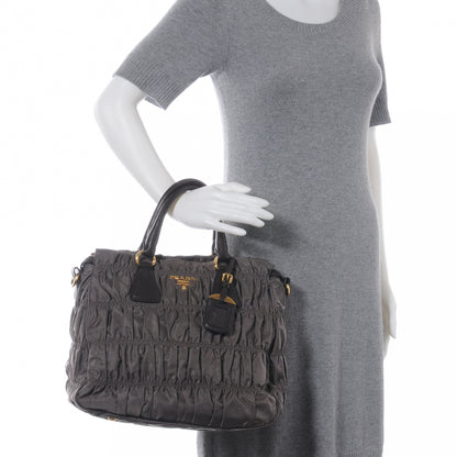 Prada Tessuto Nylon Gaufre Tote Fumo 2 of 8