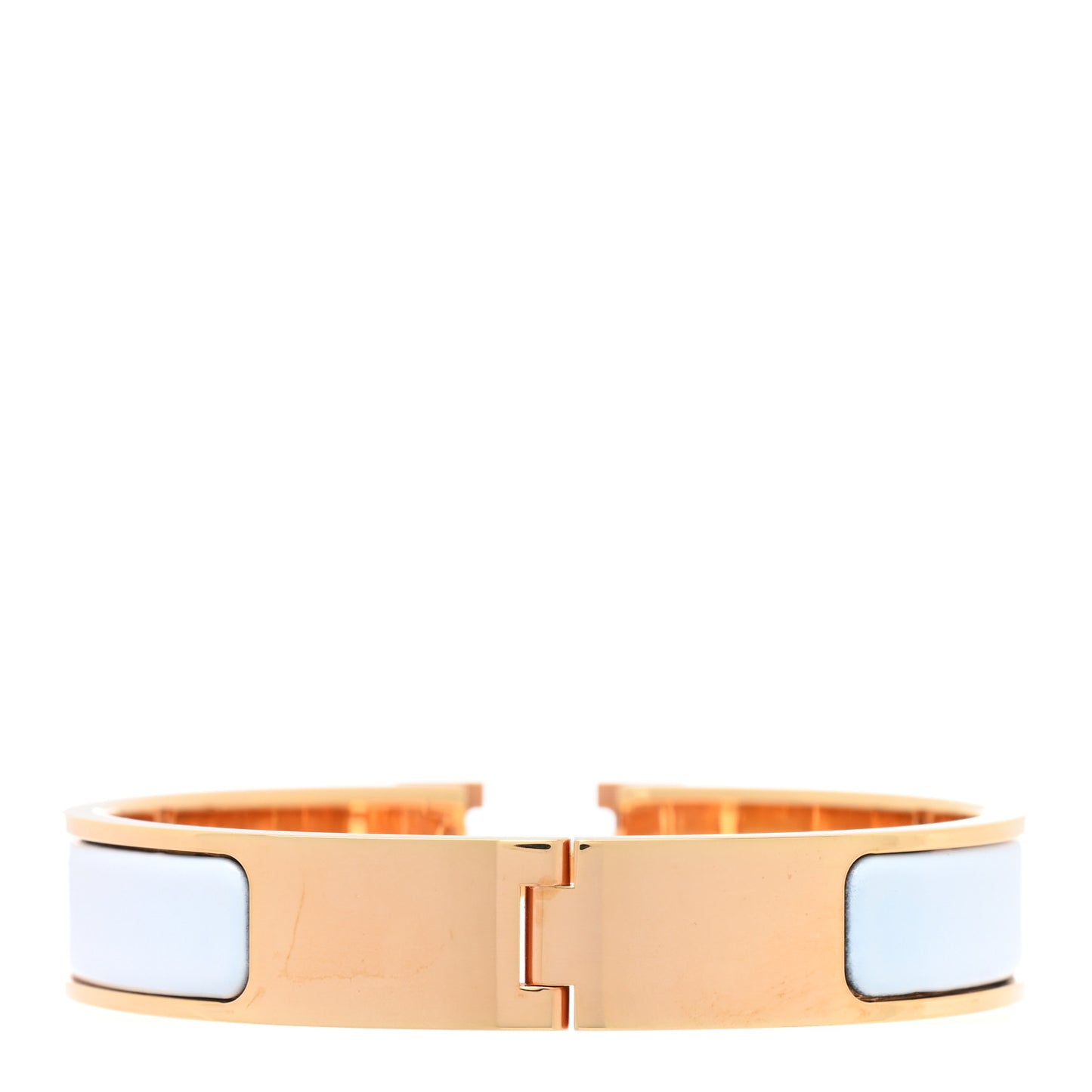Enamel Narrow Clic Clac H Bracelet PM White