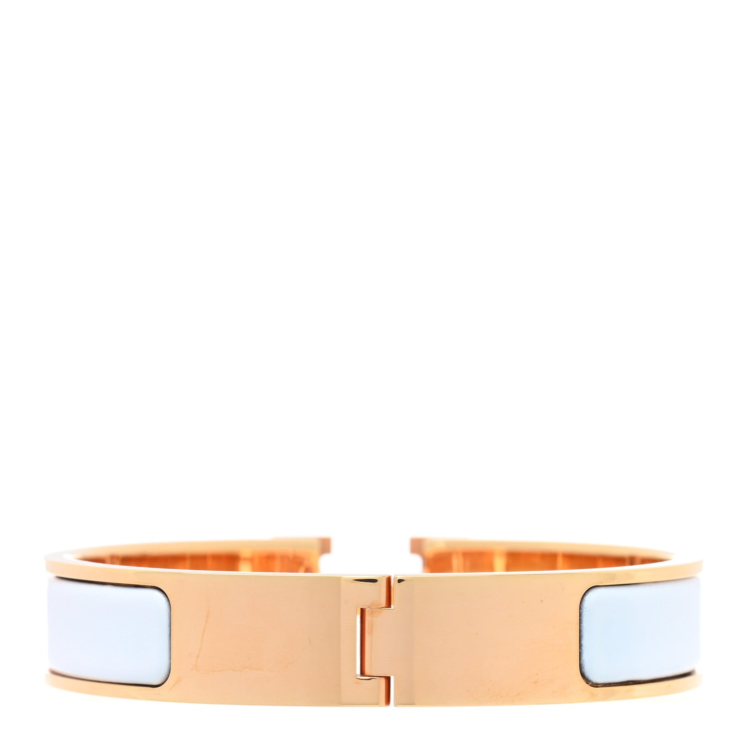 Hermes Enamel Narrow Clic Clac H Bracelet PM White 3 of 5