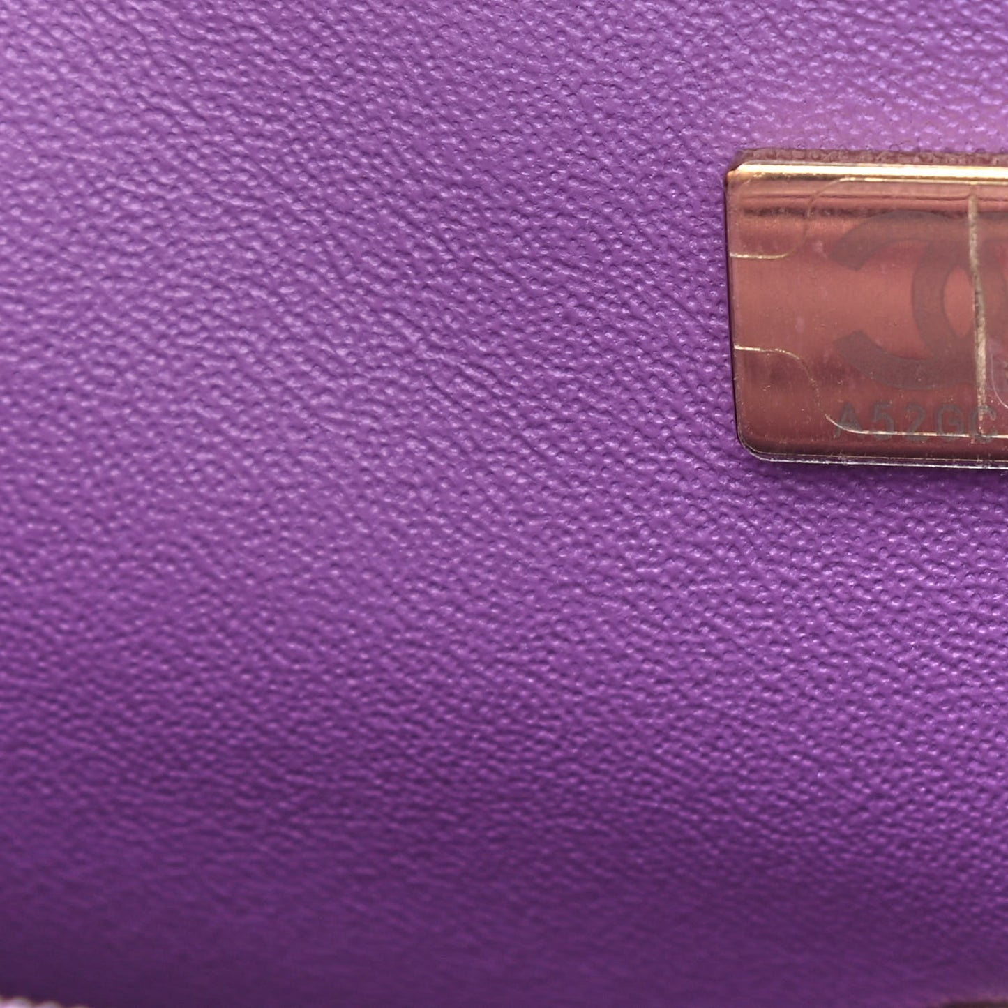 Lambskin Quilted Mini Rectangular Flap Purple