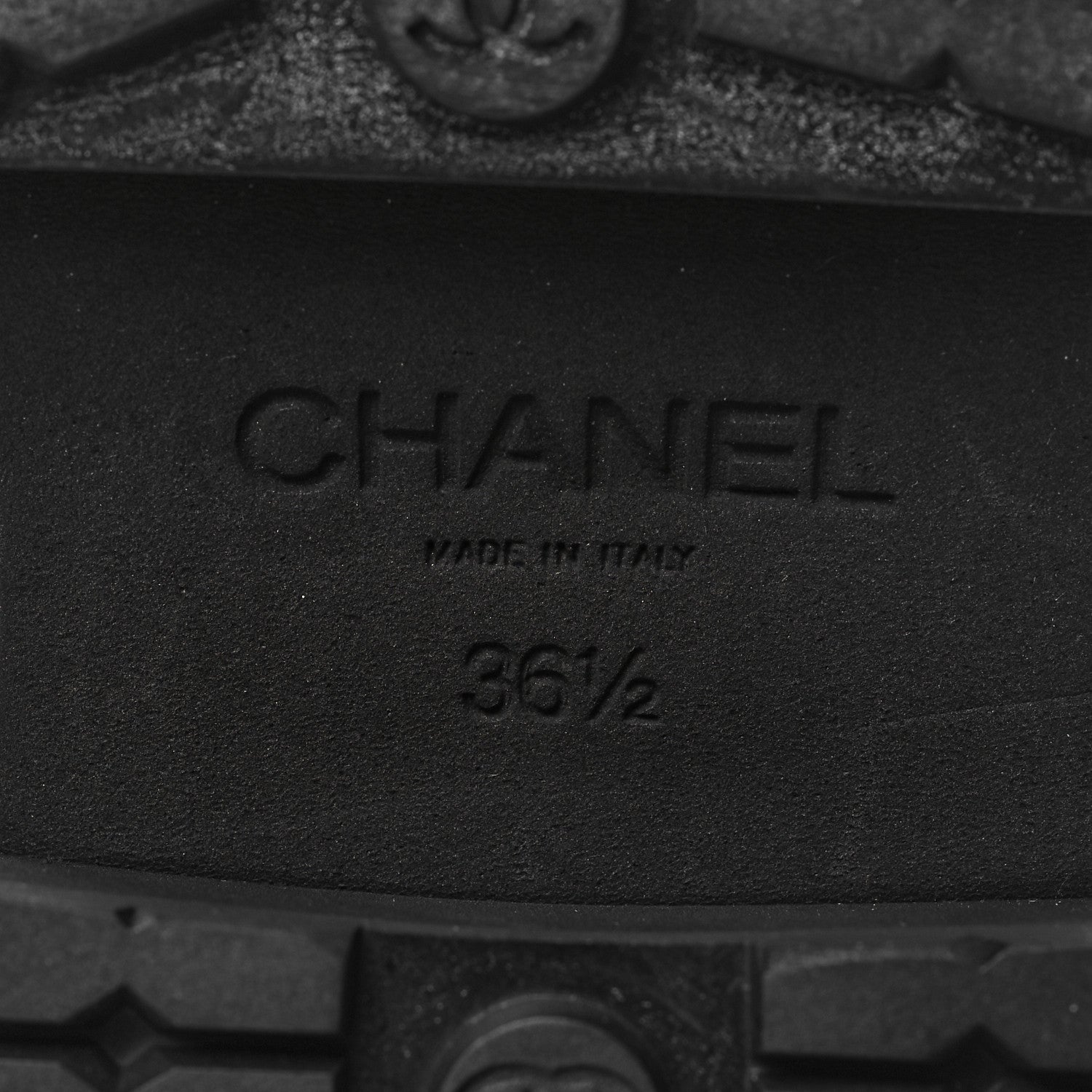 Chanel Crumpled Calfskin Patent Cap Toe Short Boots 36.5 Black 7 of 7