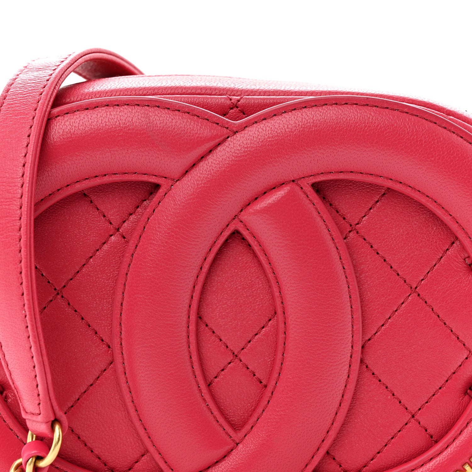Chanel Lambskin Quilted Coco Midnight Camera Case Pink 8 of 11