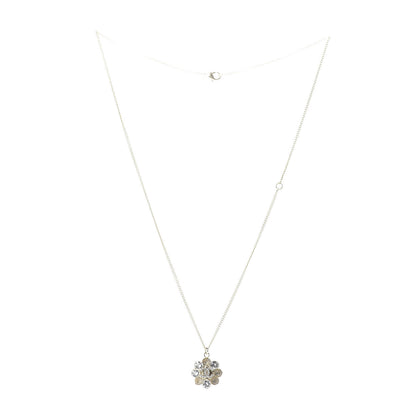 Chanel Crystal CC Flower Pendant Necklace Gold 3 of 7