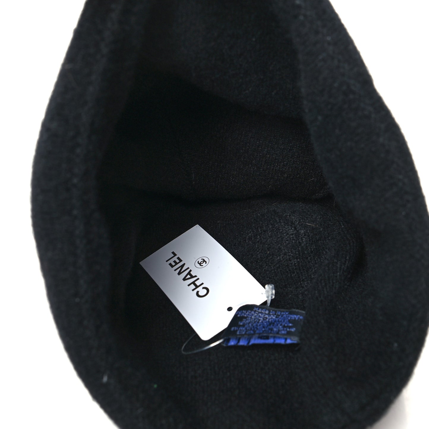 Cashmere Tweed CC Beanie Hat Black Multicolor