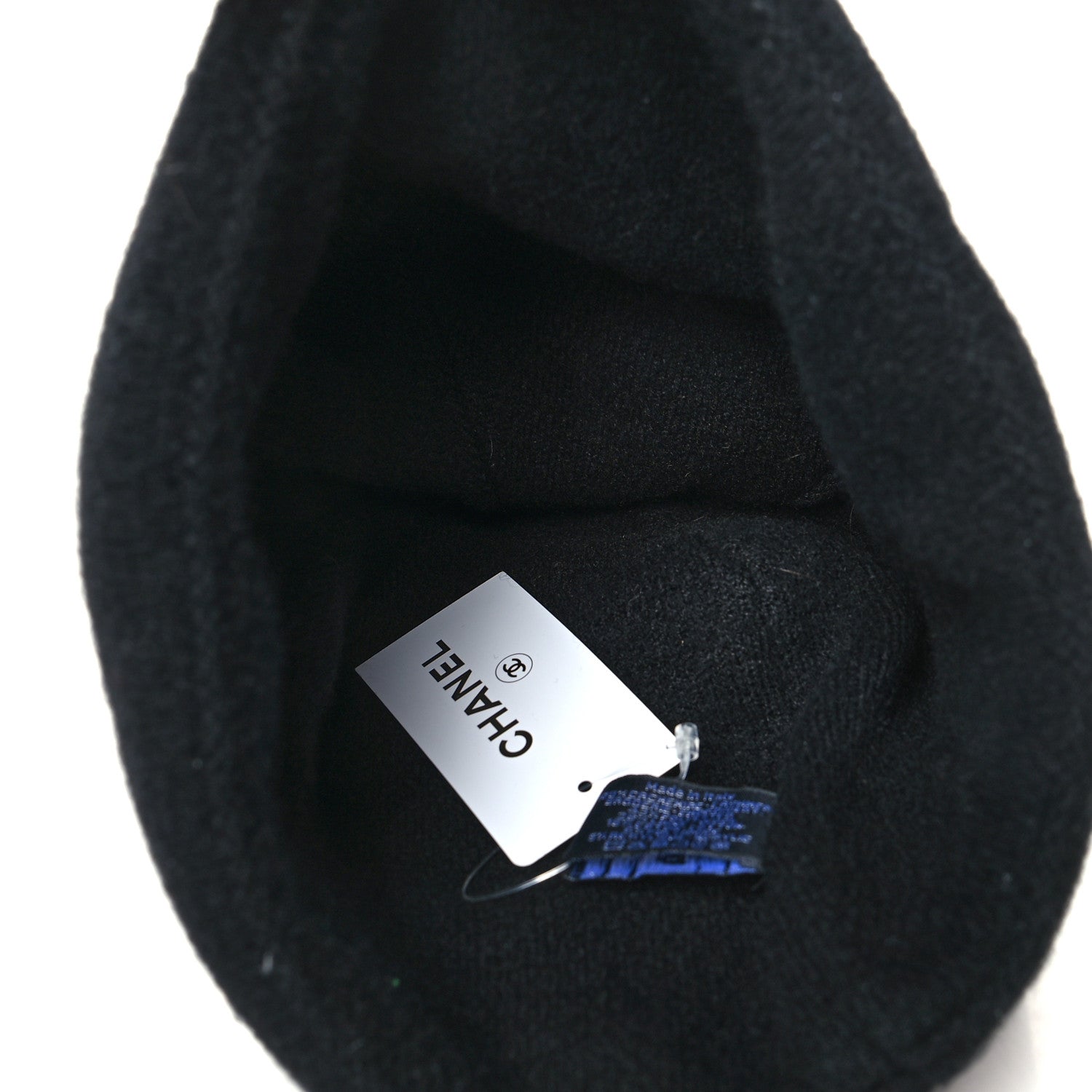 Chanel Cashmere Tweed CC Beanie Hat Black Multicolor 4 of 5