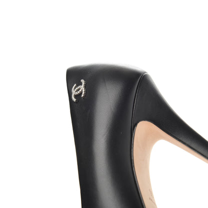 Chanel Lambskin CC Pumps 35 Black 10 of 16