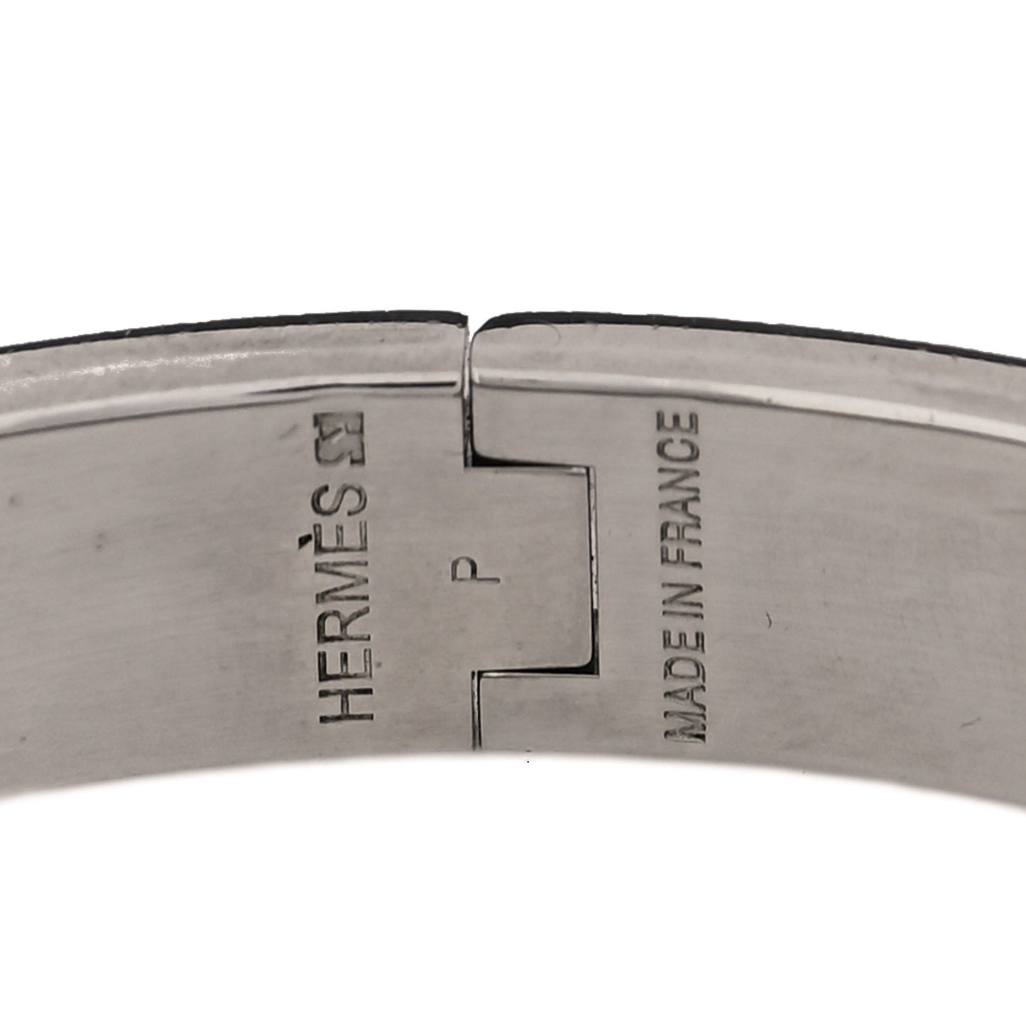 Enamel Narrow Clic Clac H Bracelet PM Black