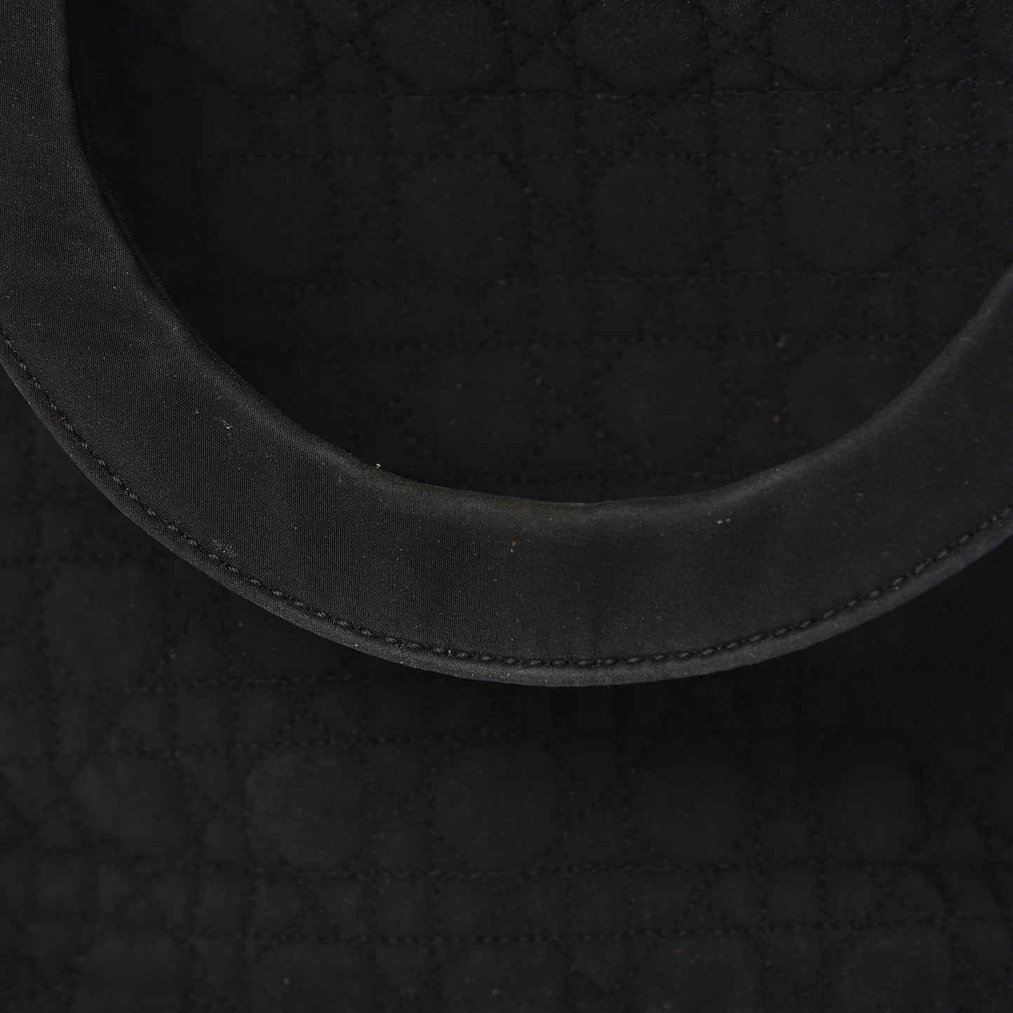 Nylon Cannage Medium Lady Dior Black