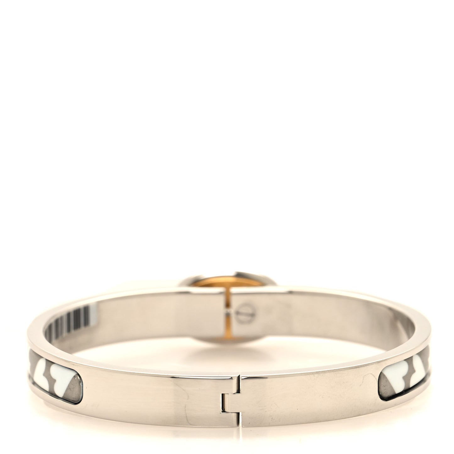 Enamel Mini Cartes A Jouer Clic Chaine D'Ancre Bracelet GM Platine White