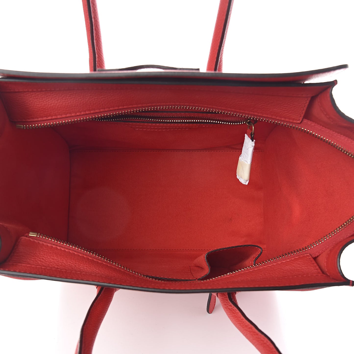 Drummed Calfskin Mini Luggage Coquelicot