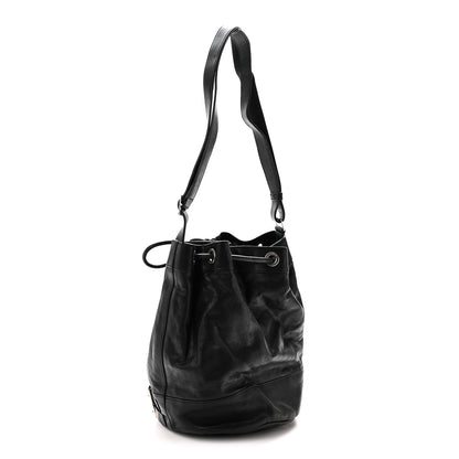 Saint Laurent Calfskin Medium Rider Bucket Bag Black 3 of 9