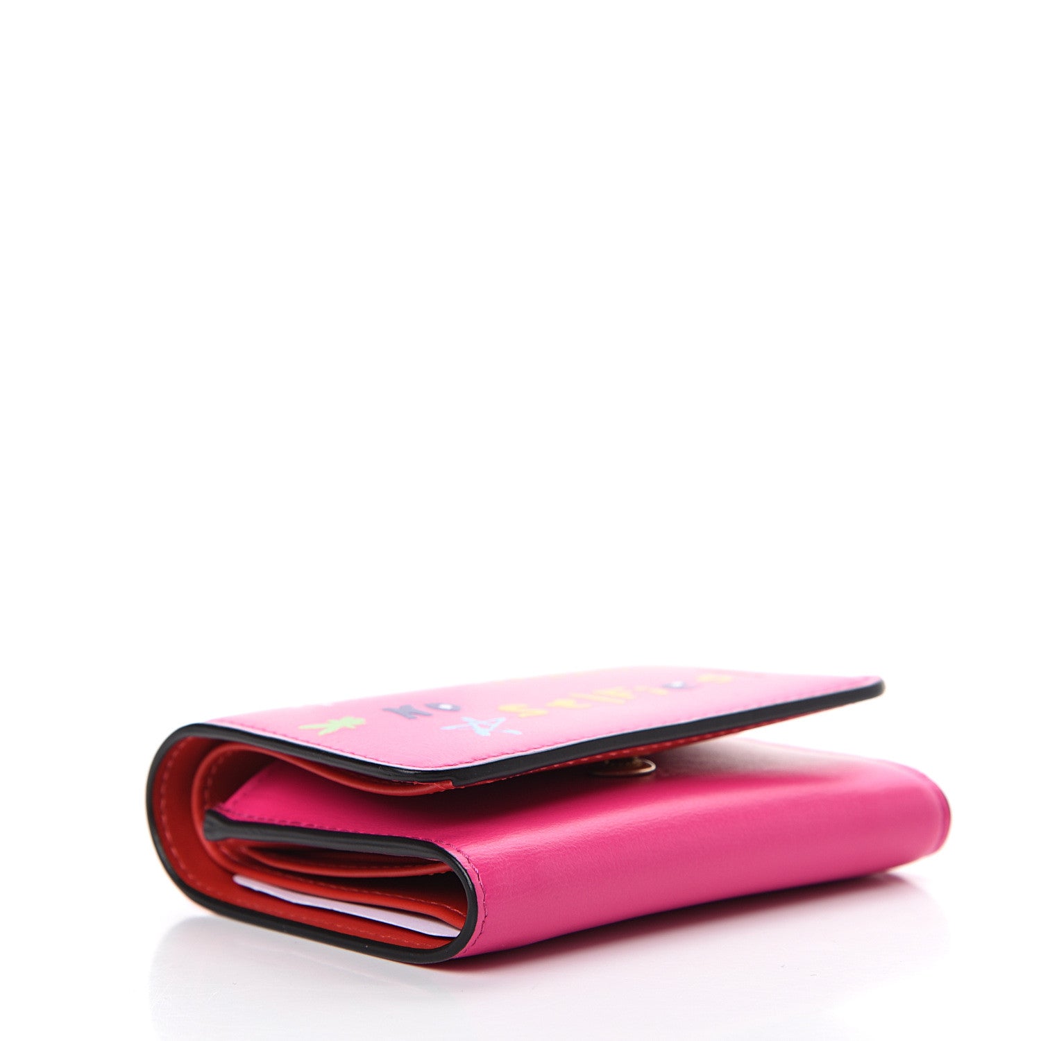 Christian Louboutin Calfskin No Selfies Script Mini Loubigaga Wallet Pink 3 of 7