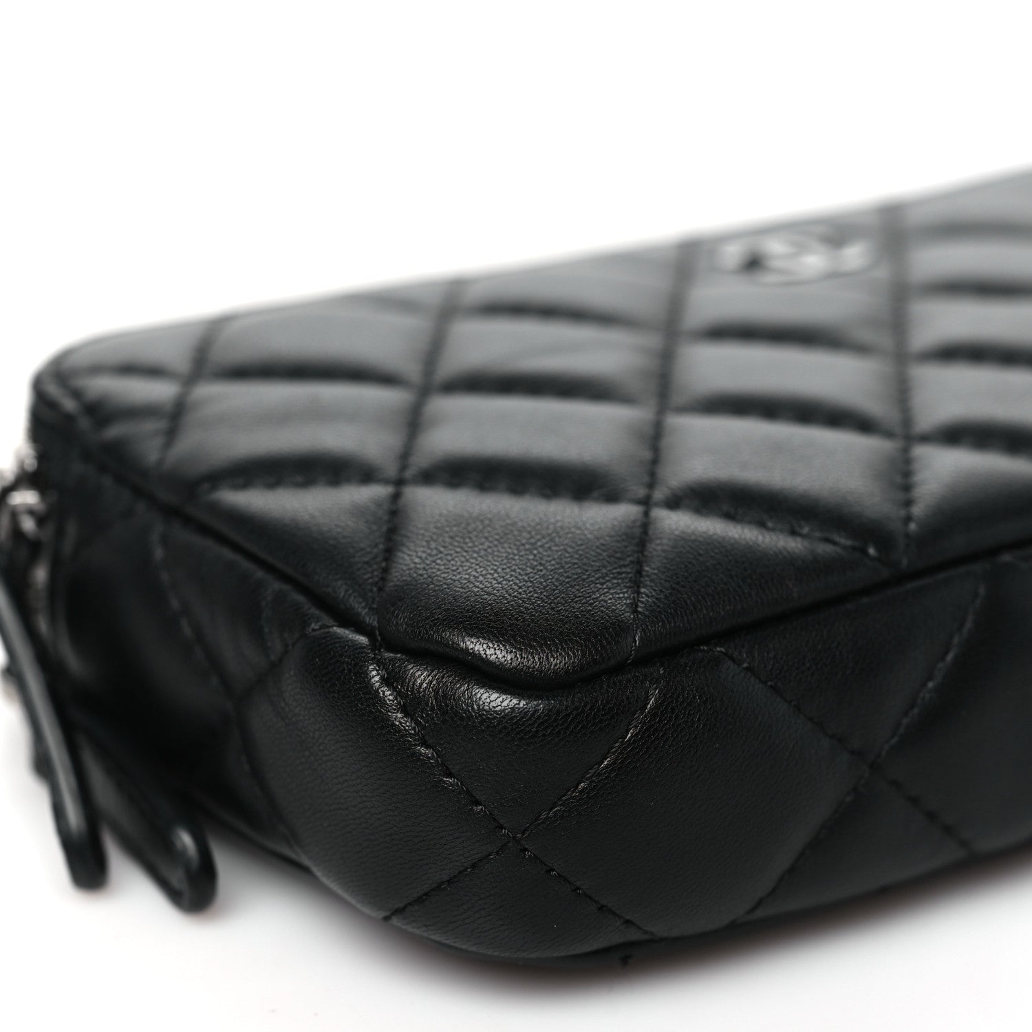 Chanel Lambskin Quilted Small Clutch With Chain Black 10 of 11
