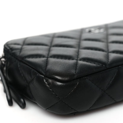 Chanel Lambskin Quilted Small Clutch With Chain Black 10 of 11
