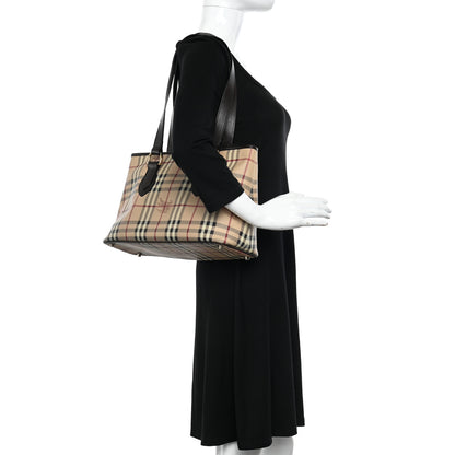 Burberry Haymarket Check Medium Regent Tote Chocolate 3 of 12