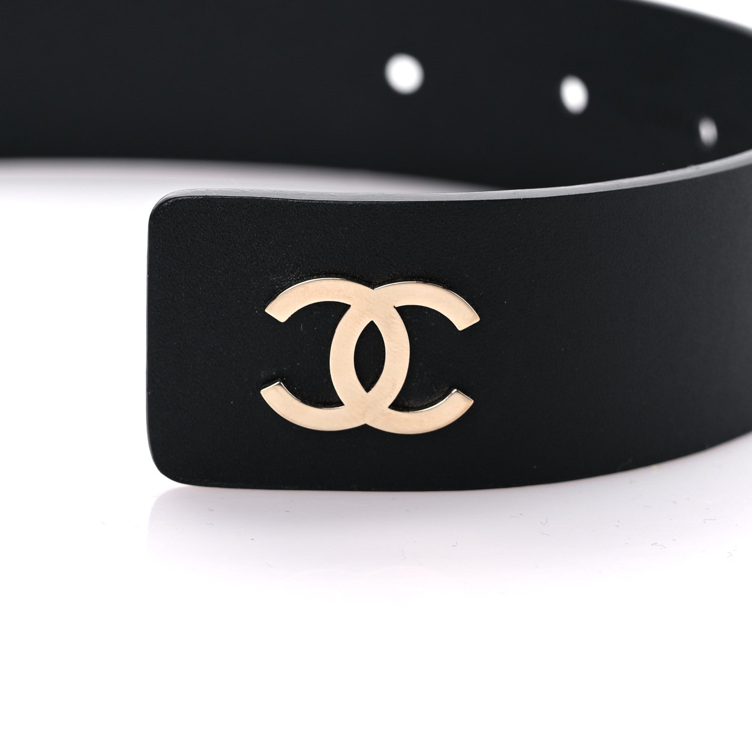 Chanel Lambskin Chain Square Buckle Belt 80 32 Black 6 of 11