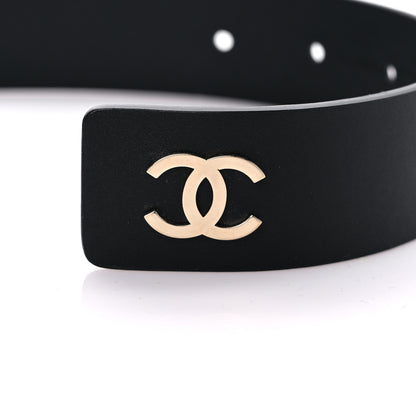 Chanel Lambskin Chain Square Buckle Belt 80 32 Black 6 of 11