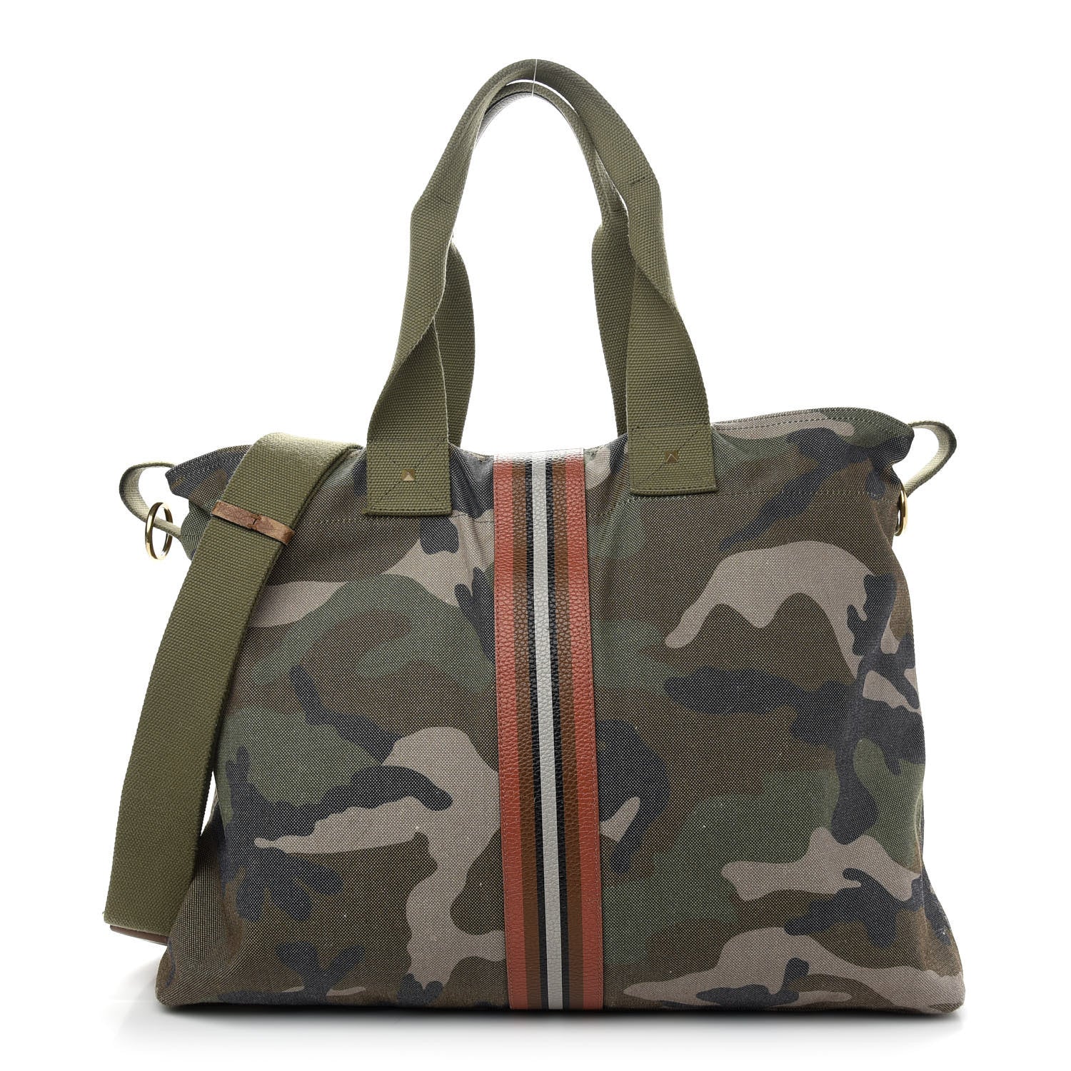 Valentino Garavani Canvas Calfskin Camouflage Tote Multicolor 1 of 8