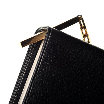 Fendi Calfskin Shoulder Bag Black White 9 of 9