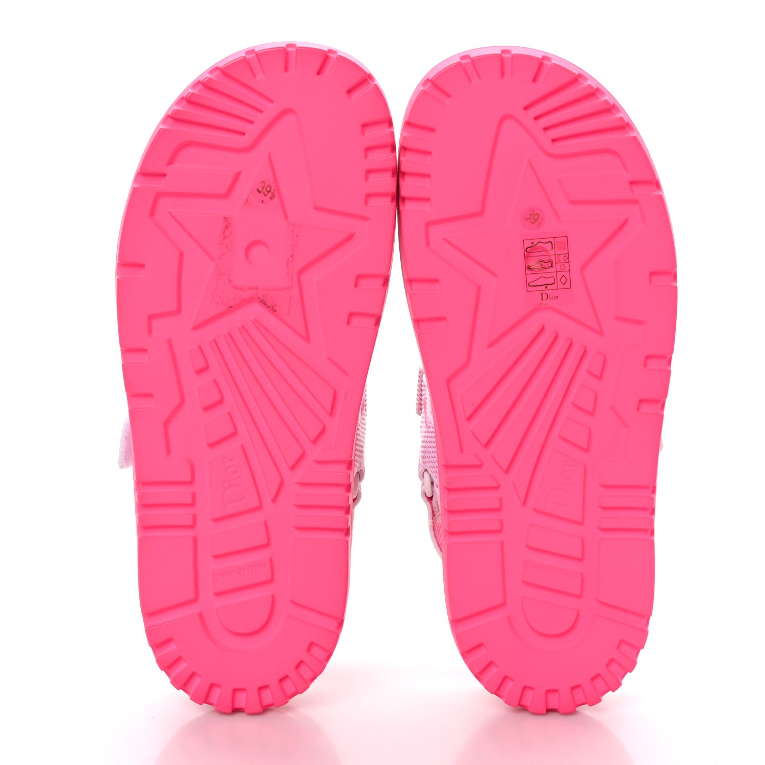 Christian Dior Technical Knit Jute Dioract 10mm Sandals 39 White Fuchsia 5 of 7