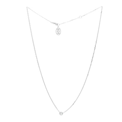 Cartier 18K White Gold Diamond SM D'Amour Pendant Necklace 2 of 5