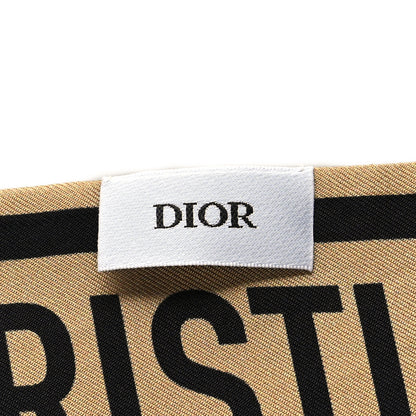 Christian Dior Silk Mizza Mitzah Scarf Beige Multicolor 3 of 3