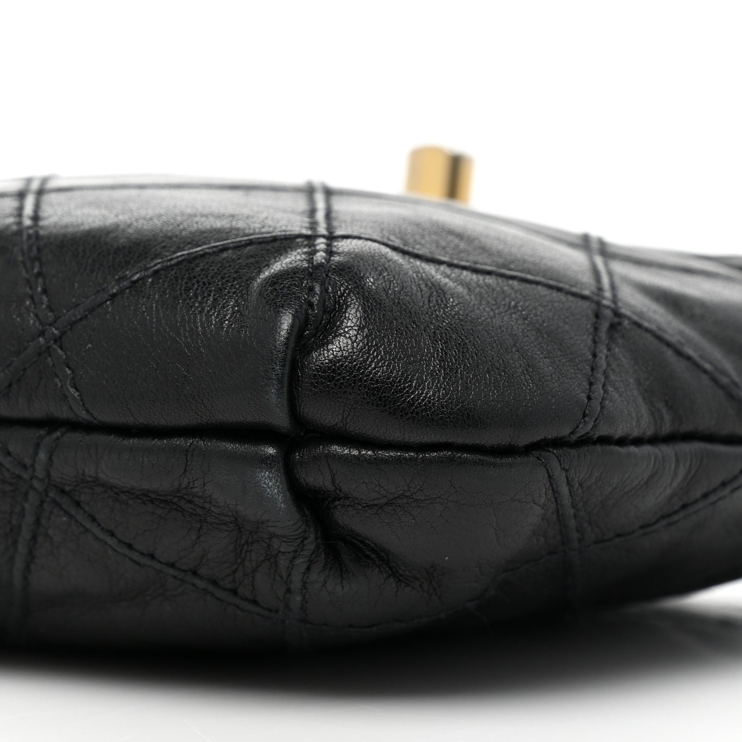 Lambskin Diamond Stitched Flap Waist Belt Bag 70 28 Black
