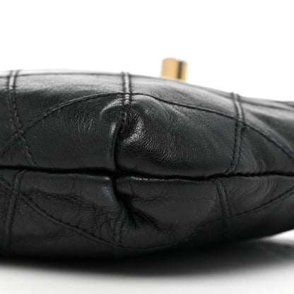 Chanel Lambskin Diamond Stitched Flap Waist Belt Bag 70 28 Black 10 of 19