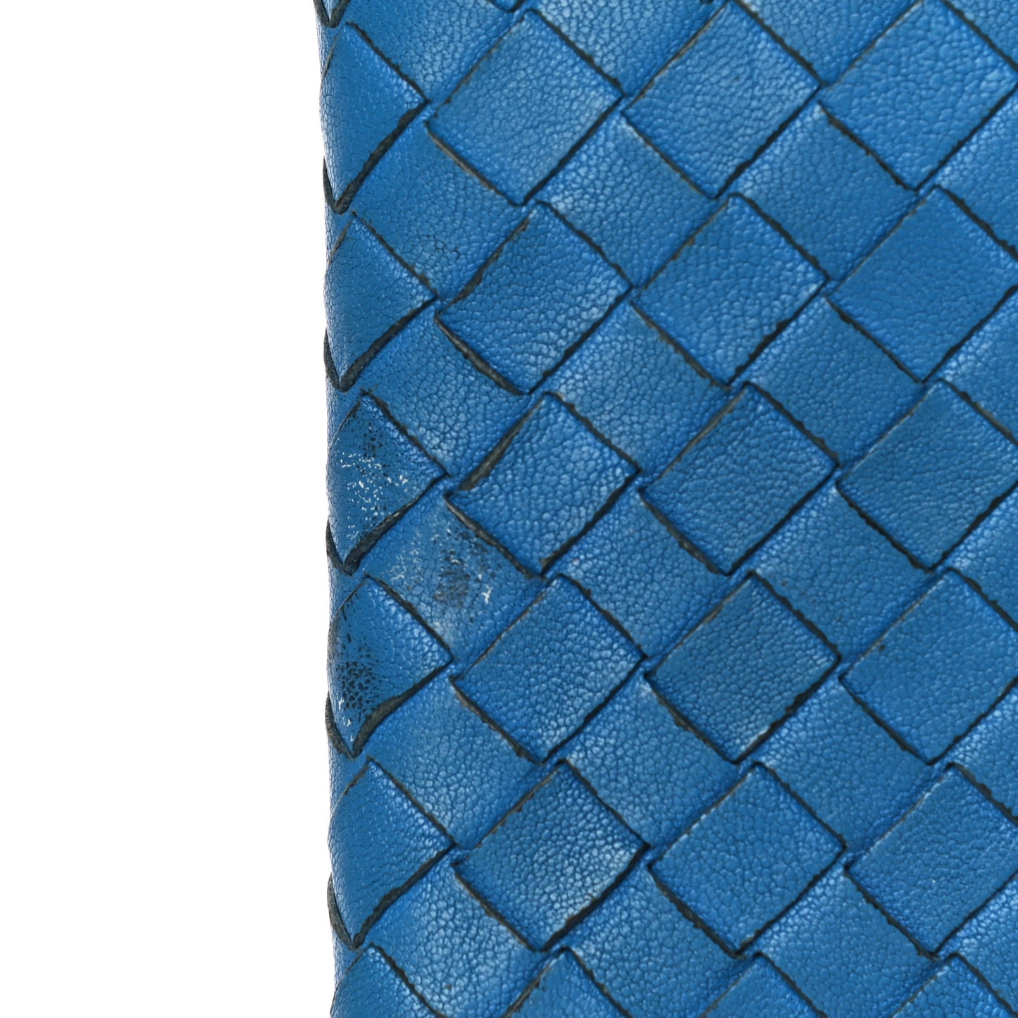 Nappa Intrecciato Bi-Fold Wallet Blue