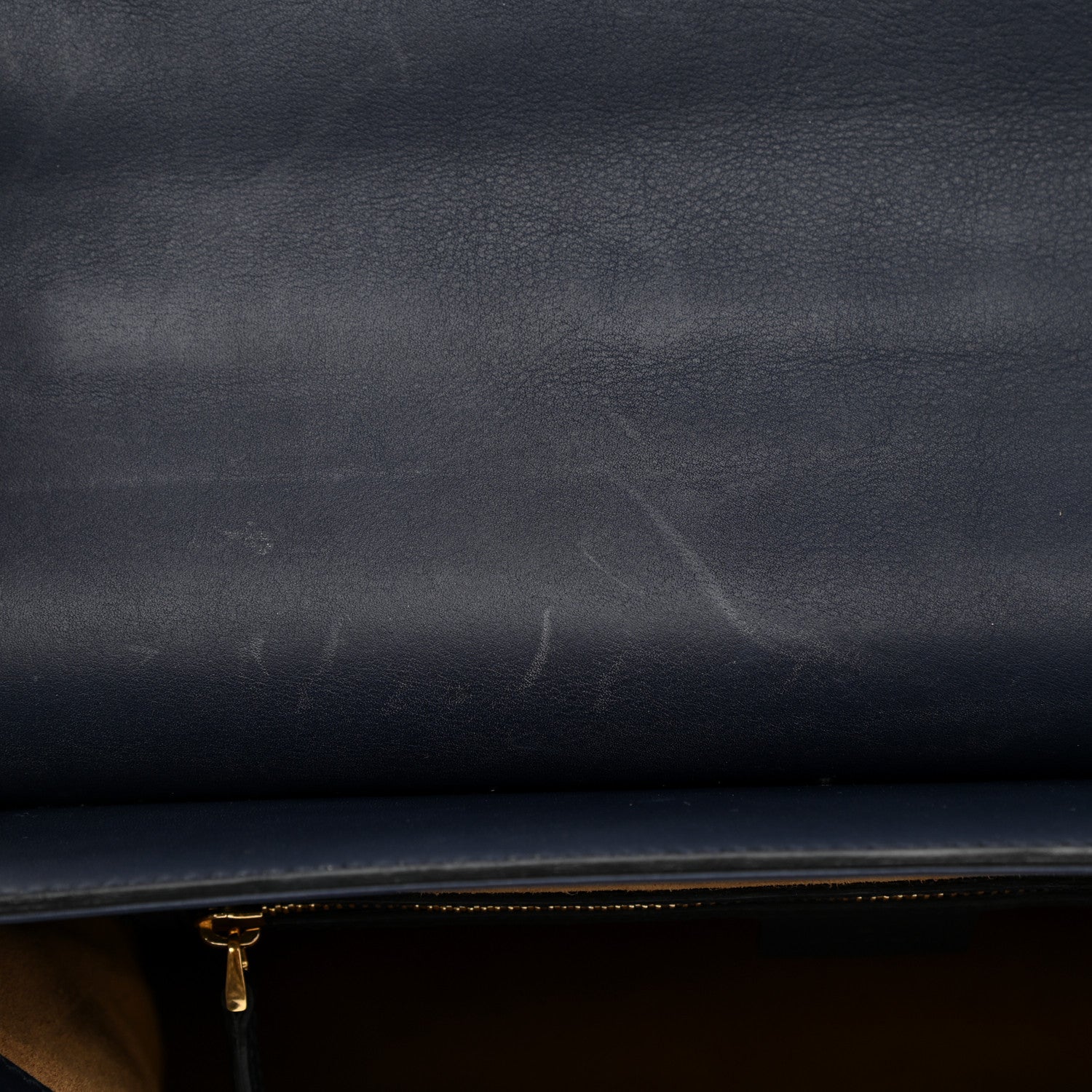 Gucci Calfskin Medium Padlock Signature Top Handle Bag Navy 11 of 14