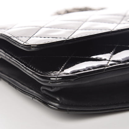 Chanel Patent Quilted Wallet On Chain WOC Black 11 of 14