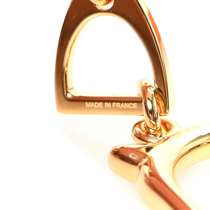 Hermes Lacquered Metal Small Tonnerre Necklace Marron Glace Gold 5 of 6