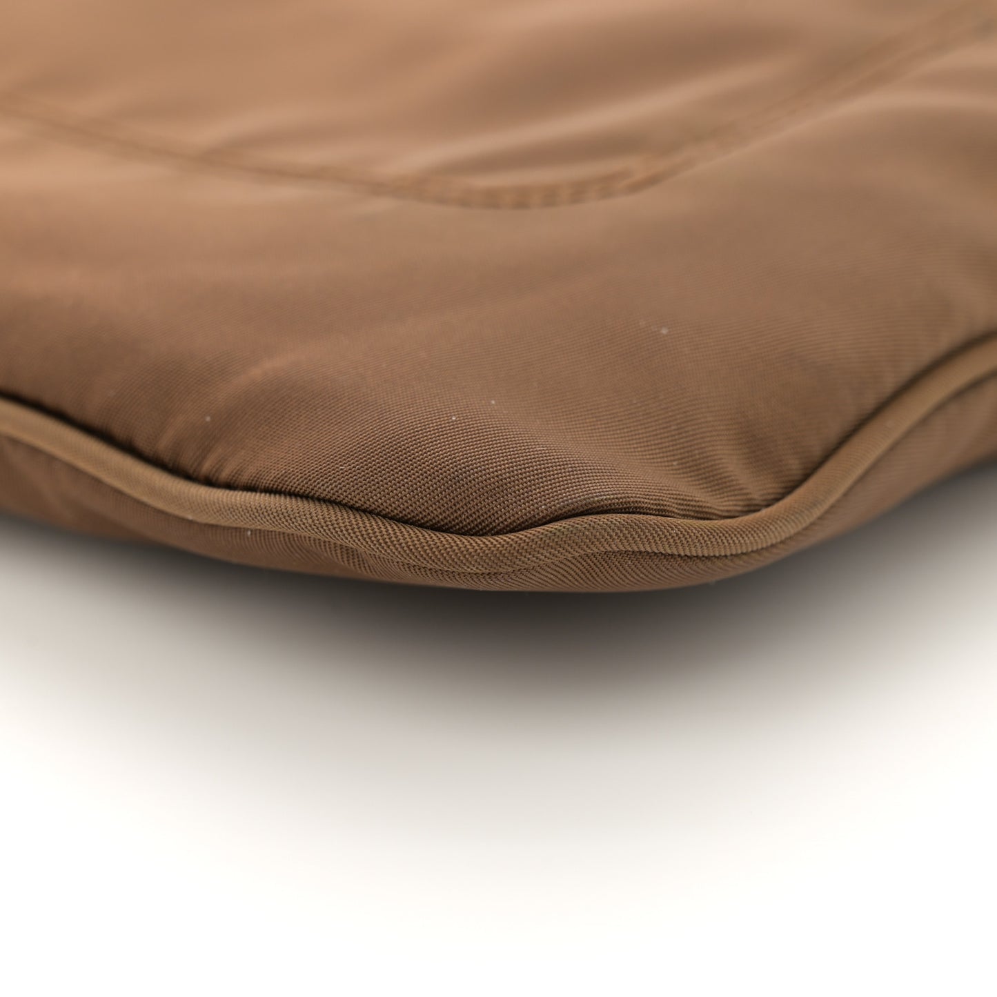Tessuto Nylon Saffiano Flat Messenger Bag Brown