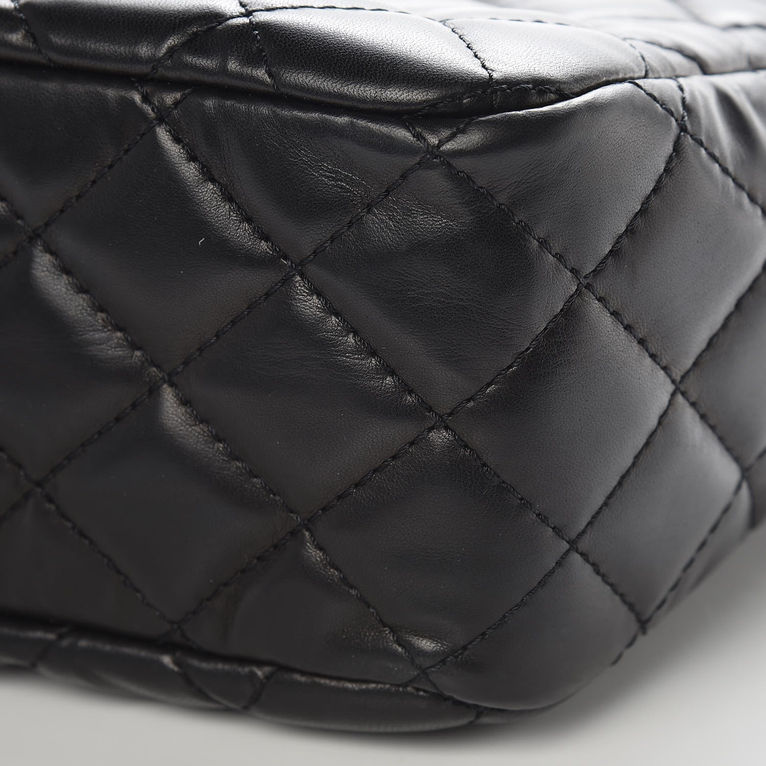 Chanel Lambskin Quilted Large Camera Case Black 6 of 9