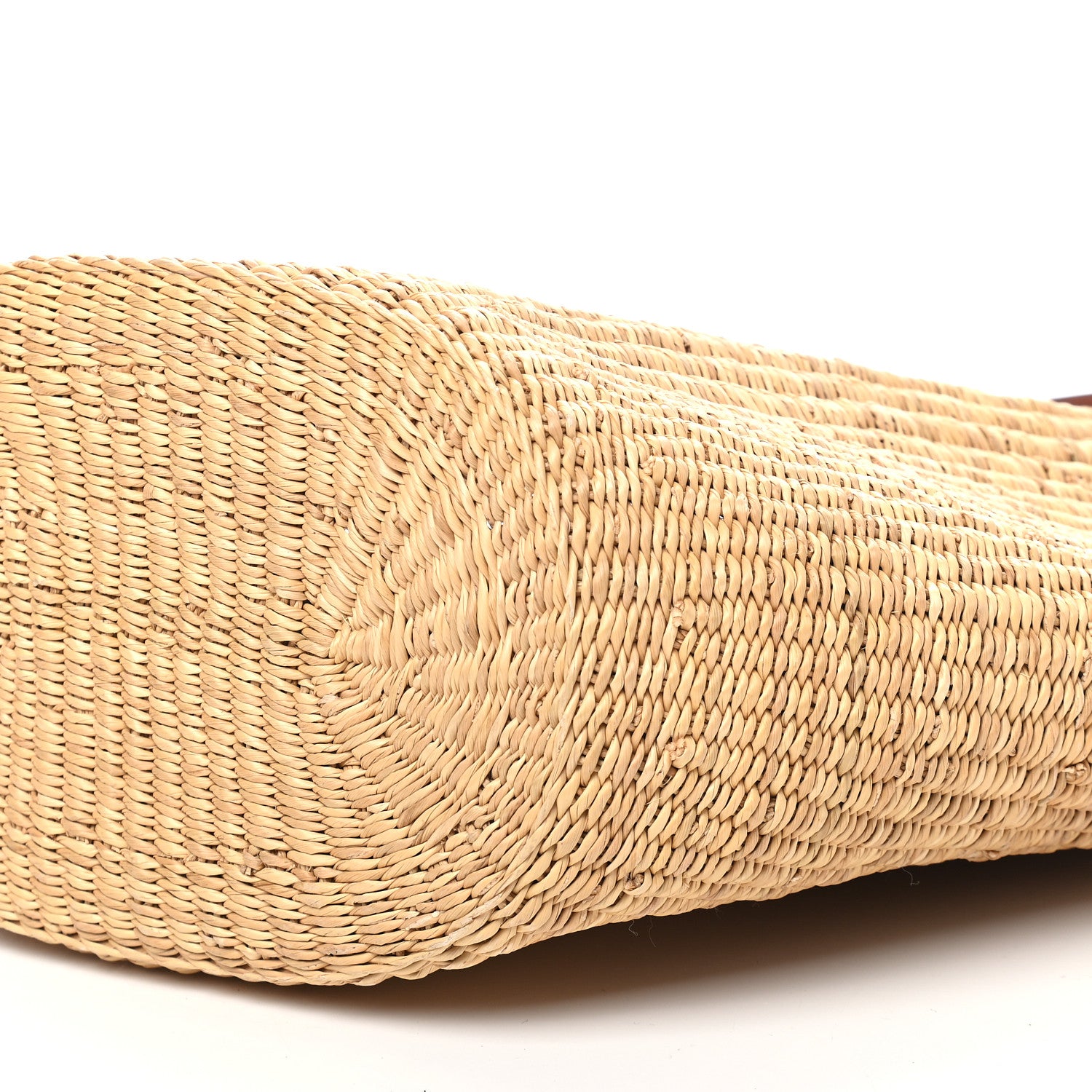 Loewe Raffia Calfskin Shell Basket Tote Natural Pecan 9 of 9
