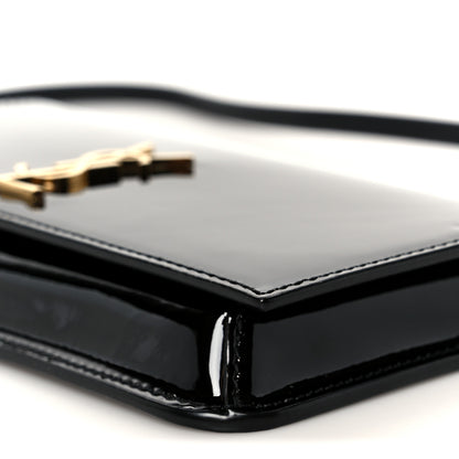 Saint Laurent Vernice Diamond Calfskin Monogram Phone Holder Crossbody Black 10 of 10