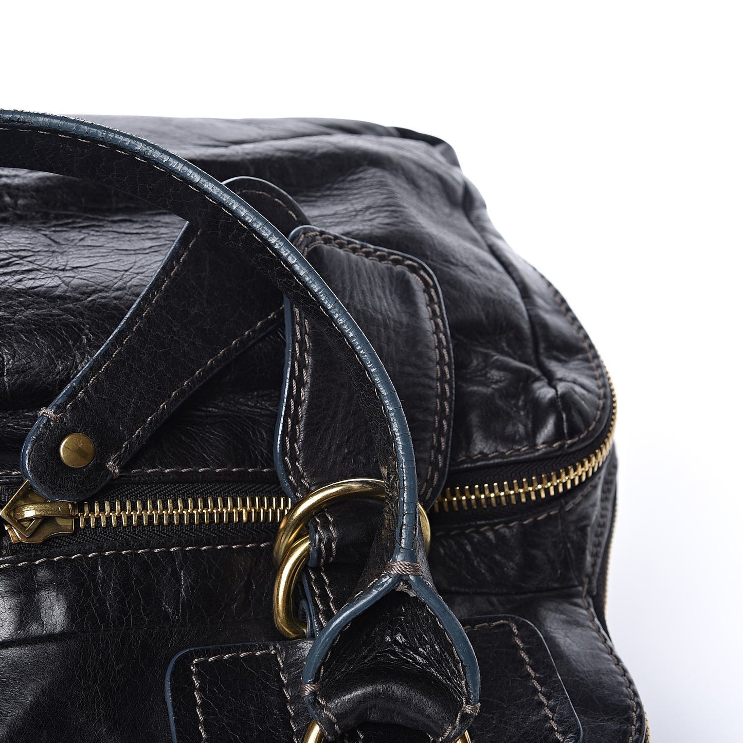 Calfskin Quilted Large Bay Tote Black