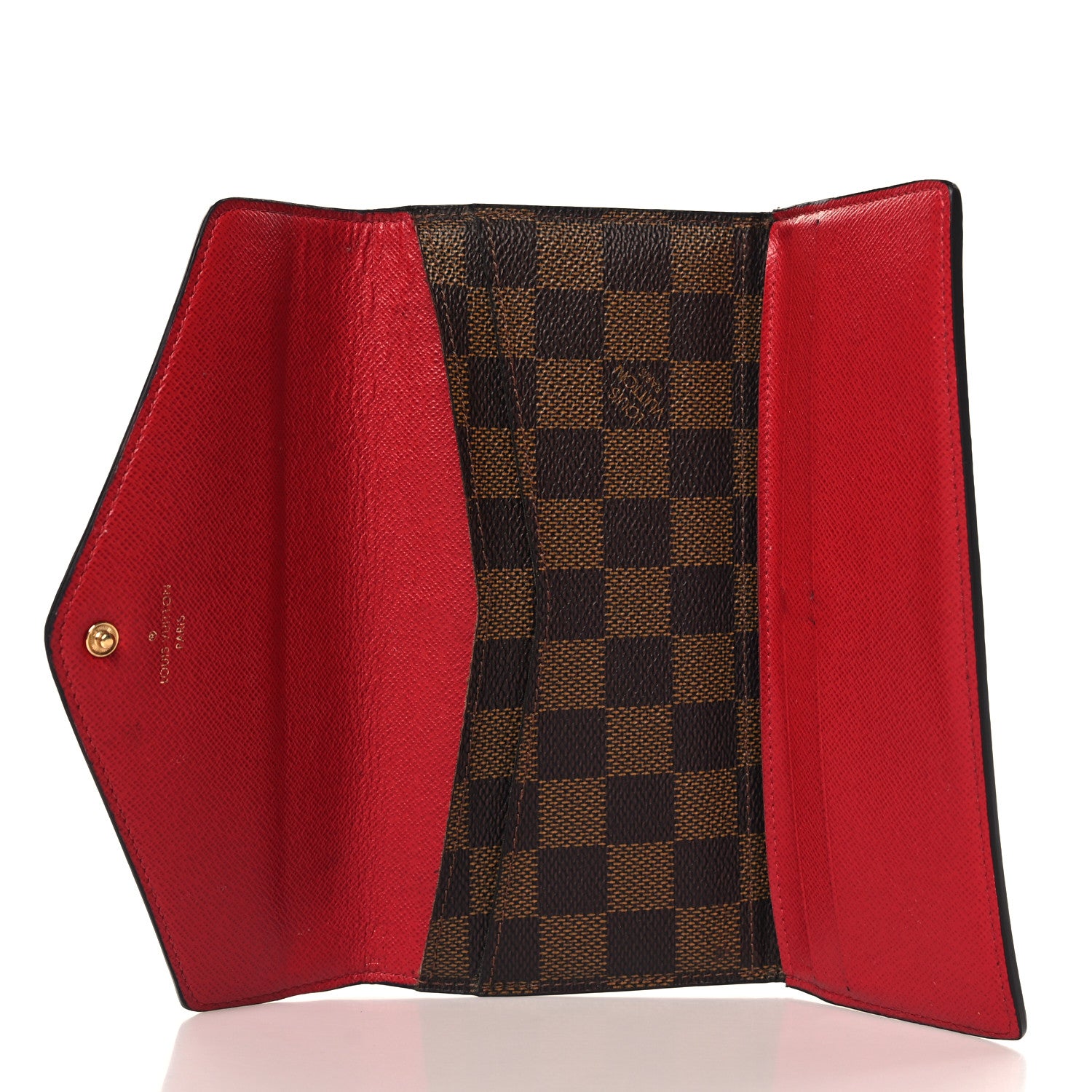 Louis Vuitton Damier Ebene Josephine Wallet Red 6 of 8